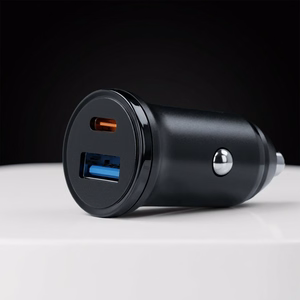 Blavec autolaturi BS-01B-C Road - USB + Type C - QC 3.0 18W PD 20W ja Type C - Type C -kaapeli (CCBS01BCR-UCB) musta