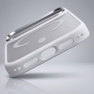 Liavec Cloudy suojakuori metallisella kamerakehyksellä Iphone 17 Pro Max -puhelimelle valkoinen (kameran ohjauspainike)