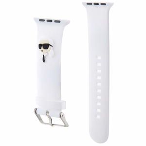 Karl Lagerfeld 3D Rubber Karl Head strap for Apple Watch 42/44/45/49mm - white