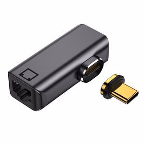 Magneettinen adapteri USB Type-C - RJ-45, 100/1000Mb