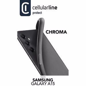 Cellularline Chroma suojakuori Samsung Galaxy A15 4G / 5G -laitteelle, musta