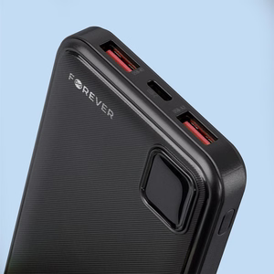 Forever varavirtalähde TB-300M PD QC 22,5W 10000 mAh, musta