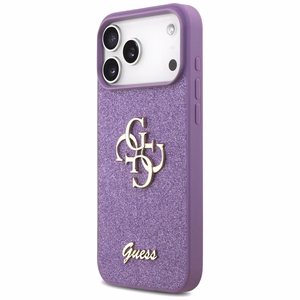 Guess Fixed Glitter Big 4G Suojakuori iPhone 17 Pro Maxille - violetti
