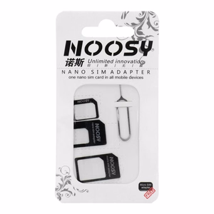 Adapterisarja Nano SIM/Micro, Micro SIM ja Nano/SIM (NOOSY 3in1) musta
