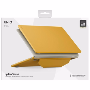 Uniq Lyden Versa -suojakuori MacBook Air 13" 2022 / 2024 / 2025 / 2026 -malleille, keltainen