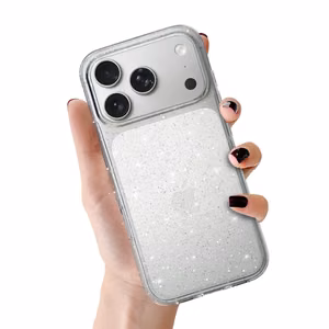 Crystal Glitter suojakuori iPhone 17 Pro hopea