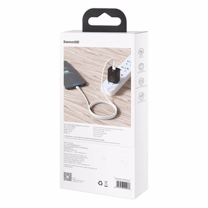 USB-C Kaapeli Lightning Baseus Cafule, valkoinen, Power Delivery, 20W, 1m (valkoinen)