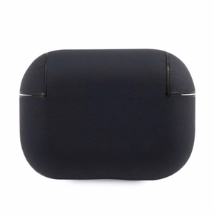 BMW Genuine Leather Silver Logo AirPods Pro Case - Navy Blue