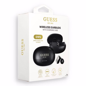 Wireless earphones OWS Guess Metalic Finish Electropated Parts Classic Logo black