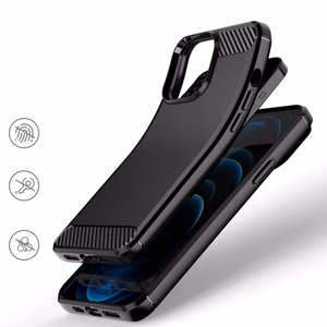 Carbon Case Joustava kansi TPU asia iPhone 13 Pro Max musta