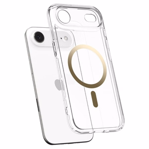 Spigen Ultra Hybrid Mag Magsafe Suojakuori iPhone 17 Air:lle Clear/Gold