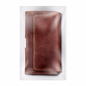 Horizontal Leather Belt Phone Pouch for iPhone 12 Mini / 13 Mini, Samsung Galaxy A40 / S8, Xiaomi 12 / Redmi 5A, Royal Crazy Horse, Size M, Brown