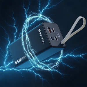 Powerbank Wozinsky K65+ 65W 30000mAh 2x USB-C, 1x USB-A 65W - harmaa