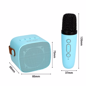Blavec kannettava Bluetooth-kaiutin WS-07 Karaoke Party - 5 W kahdella mikrofonilla (WS07-2MBL) sininen