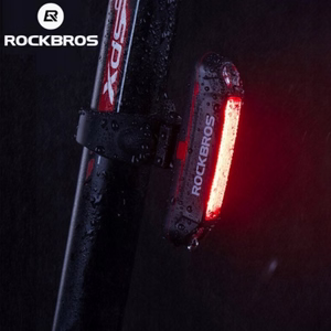 Rockbros A54BK polkupyörän takavalo + Micro USB - USB-A kaapeli - musta
