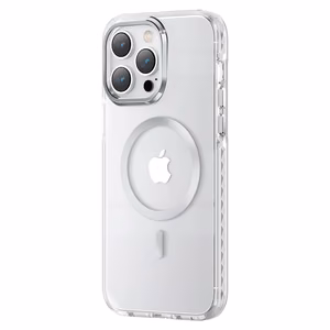 Kingxbar PQY Ice Crystal Series magneettinen kotelo iPhone 14 Plus MagSafe hopea