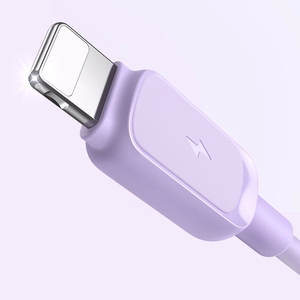 Joyroom Multi-Color Series A14 Lightning / USB-A 2.4A kaapeli 1.2m - violetti