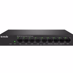Tenda G0-8G-PoE – 8-porttinen langallinen Gigabit PoE -reititin, musta
