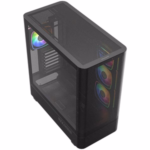 MODECOM Volcano AQ300 ARGB -miditornikotelo, musta