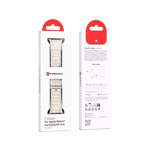 Strap to Apple Watch Forcell F-Design FA06 silicone holes 42 / 44 / 45 / 49 mm white