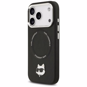 Karl Lagerfeld MagSafe Suojakuori iPhone 17 Pro:lle KLHMP17LPSMLRCHK (PU Choupette Pin) - Musta