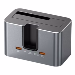 Kaksipaikkainen telakointiasema, M.2 SATA/NVMe, 2,5"/3,5" SSD/HDD, 2x USB-A, USB-C