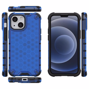 Honeycomb Asia panssari kansi TPU puskuri iPhone 13 mini sininen