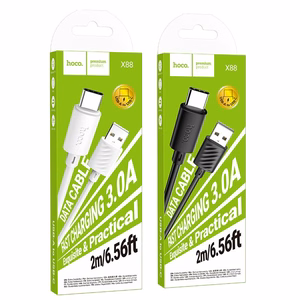 Kaapeli USB A - USB C Hoco 3A 2 m X88 musta