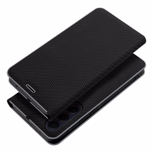 Flip-suojakuori Samsung A10:lle Luna Book Carbon musta