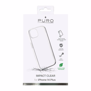 Puro Impact Clear suojakuori laitteelle iPhone 14 Plus, läpinäkyvä