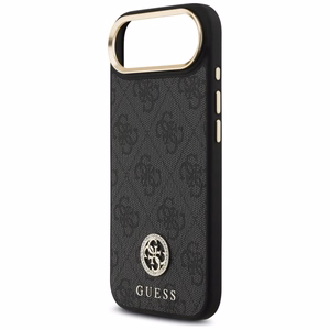 Guess 4G Strass Logo & Big Strap Metal Buttons MagSafe Suojakuori iPhone Air:lle musta