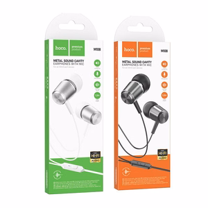 Hoco M108 langalliset nappikuulokkeet Jack 3,5mm - harmaa
