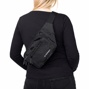 Wozinsky WSB-W1 unisex-olkalaukku säädettävällä hihnalla, vedenpitävä - musta
