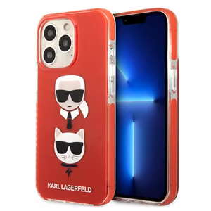 Karl Lagerfeld Karl&Choupette Head Case iPhone 13 Pro / iPhone 13 - punainen