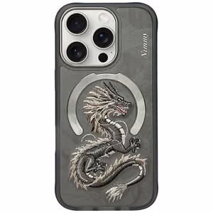 NIMMY Suojakuori DRAGON MagSafe-yhteensopiva iPhone 16 Pro Max:lle - harmaa