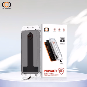 Tel Protect Dust-Free Easy Fit Privacy Full Glue 6D karkaistu lasi Iphone 15 Pro Max musta