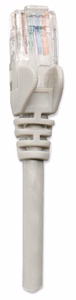 Intellinet Network Patch Cable, Cat5e, 3m, Grey, CCA, U/UTP, PVC, RJ45, Gold Plated Contacts, Snagless, Booted, Lifetime Warranty
