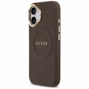 GUESS Peony Hot Stamp MagSafe -suojakuori iPhone 17 - ruskea