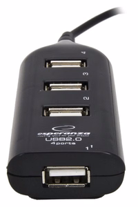 Esperanza EA116 liitäntäkeskitin 480 Mbit/s musta