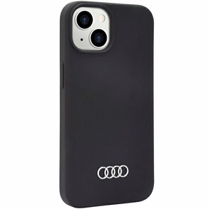 Audi Silikoninen Suojakuori iPhone 14 6.1 musta/musta kova kuori AU-LSRIP14-Q3/D1-BK