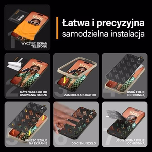 PanzerGlass Ultra-Wide Fit karkaistu lasi asennustyokalulla iPhone 15 Pro Max