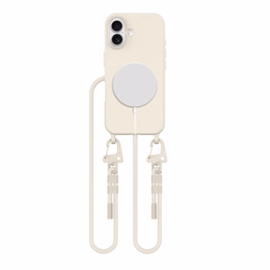 Tech-Protect MagNecklace MagSafe Suojakuori kaulanauhasolmulla iPhone 16:lle - Beige