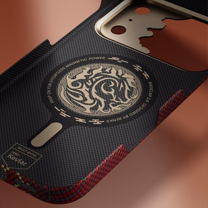 Punainen Benks Magnetic Armor Air Knight kevlar- ja metallikehyksinen suojakuori (C.K.FL.AP.GD.J072) malleihin iPhone 18 Pro / iPhone 17 Pro