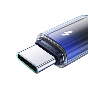 Joyroom S-A42 Crystal-Clear Series 3A USB-A - USB-C -kaapeli 1,2 m - musta