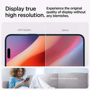 Spigen Glas.tR EZ Fit karkaistu lasi iPhone 15 / 16:lle - 2 kpl.