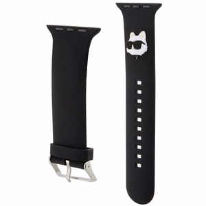 Karl Lagerfeld 3D Rubber Choupette Head hihna musta Apple Watch 42/44/45/49mm:lle