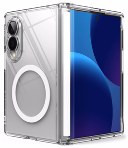 Ringke Fusion Flap Magnetic -suojakuori laitteelle Samsung Galaxy Z Fold 8, MagSafe-yhteensopiva – läpinäkyvä