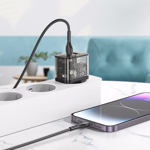 Puhelinlaturi Hoco USB A + USB C QC3.0 PD 3A 20W N34 läpinäkyvä