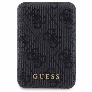 Guess 4G Metal Logo kotelo iPhone 14 Pro Max + 5000mAh MagSafe varavirtalähde - musta