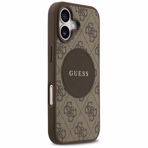 Guess 4G Circle Classic Logo MagSafe Suojakuori iPhone 17:lle - ruskea
